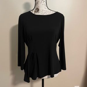 WHBM black fitted top, sz Lg